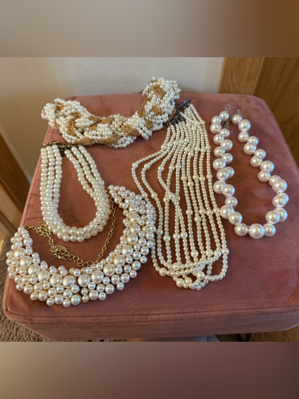 Classic Pearl Statement Necklace Bundle